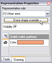 Erase shape override button on the Representation Properties window