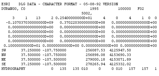 Output example of a DLG file