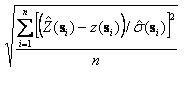 Root mean square standardized error Root mean square standardized error