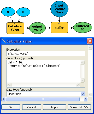 Using Calculate Value output as Buffer distance