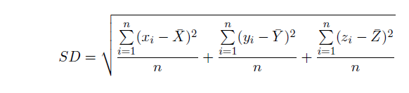 Unweighted distance equation