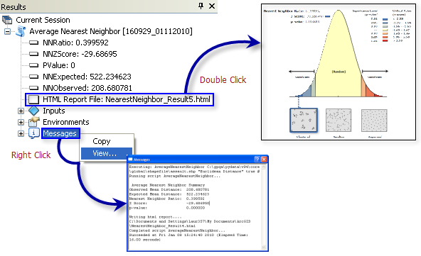 Tool outputs are accessible from the Results window