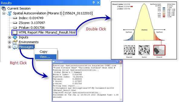 Tool output is accessible from the Results window