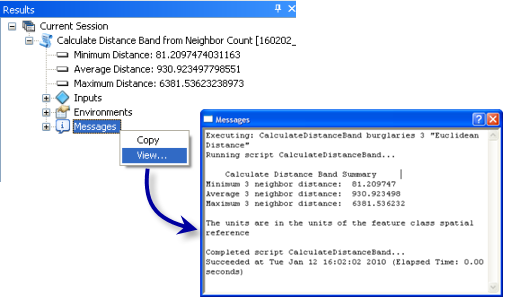 Tool output is accessible from the Results window