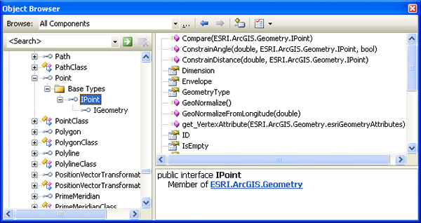 Screen shot of C# Object Browser window.