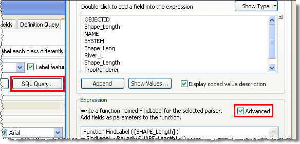 Graphic of Layer Label Properties in ArcMap