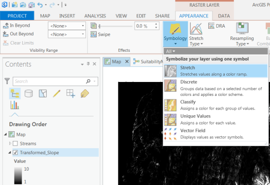 Changing the symbology of the resulting Rescale by Function output layer