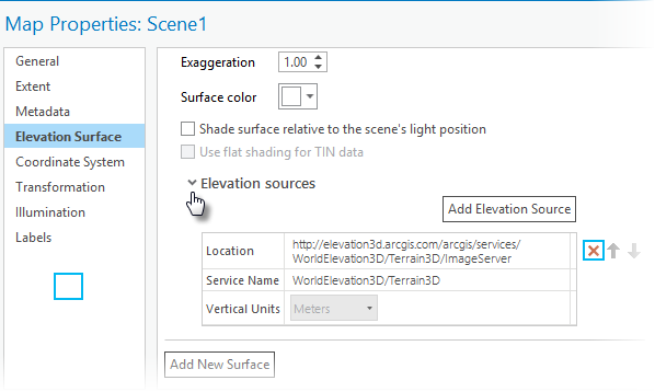 Disable elevation sources