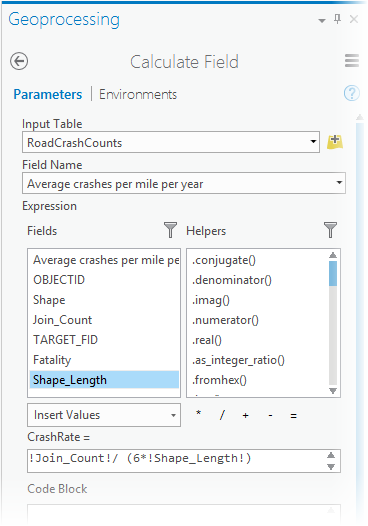 Calculate Field tool parameters