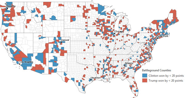 Battleground counties