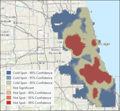 Violent crime hot spot map