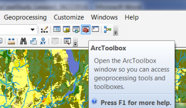 Opening ArcToolbox