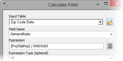 Calculate Field parameters