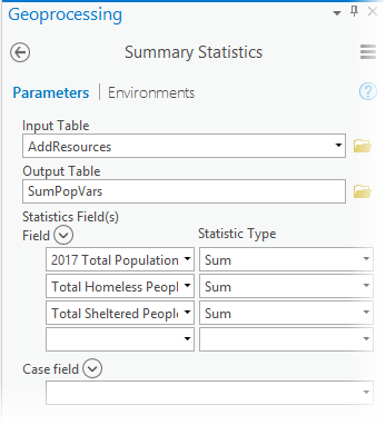 Tool parameters