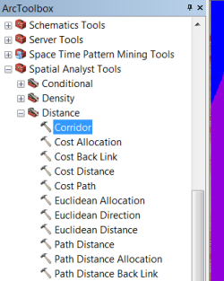 Browsing to the Corridor tool