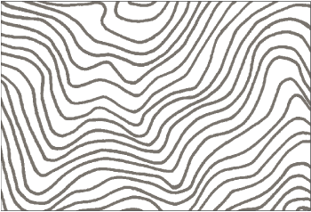 Visualización ráster de líneas de curvas de nivel