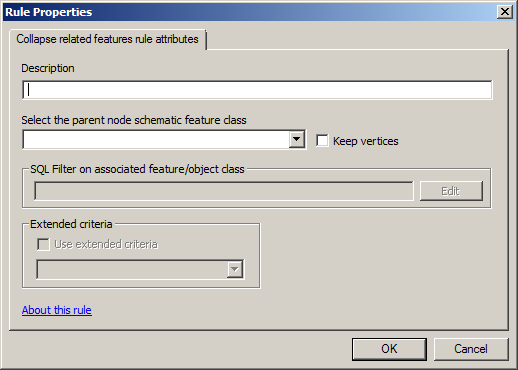 Collapse Related Features Rule Properties Page