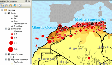 Ejemplo de mapa de símbolo graduado