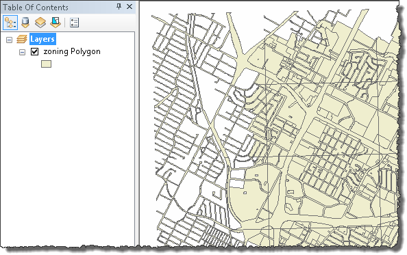 Tabla de contenido de ArcMap