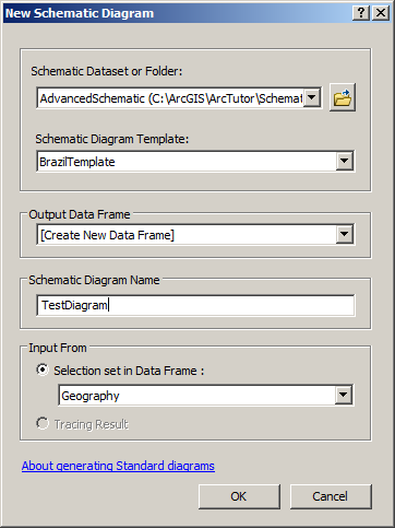 New Schematic Diagram dialog box for the TestDiagram diagram