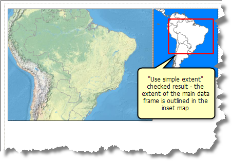 Ejemplo de indicador de extensión con Utilizar extensión simple activada