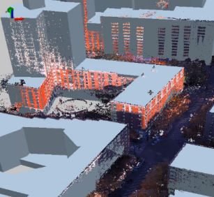 LIDAR terrestres y edificios SIG 3D