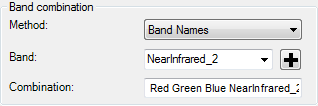 Ejemplo de combinación de bandas mediante nombres de banda