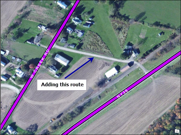 Identifying the route to be added in the network