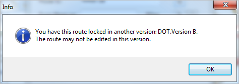 Route lock acquired in another version