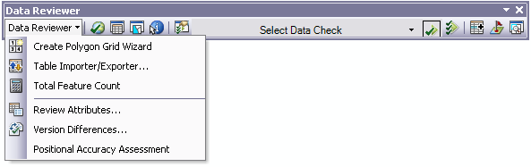 Barra de herramientas de Data Reviewer