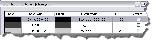 Mapping unique input colors to a common output color, but varying output by tint