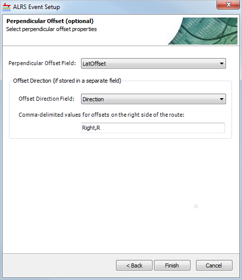 Offset direction and comma-delimited values for offsets populated