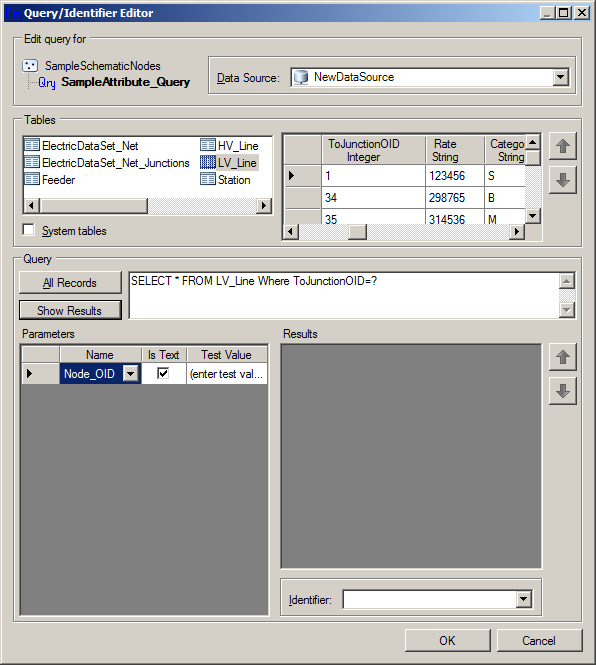 Sample Query attribute - Configuring the query parameter