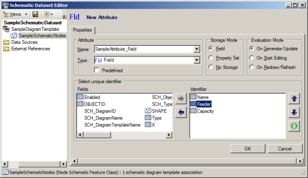 Sample Field attribute - a list of fields specified in the Identifier list