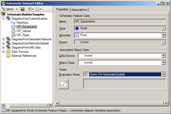 ISP_Equipments schematic feature class - Query evaluation mode changed