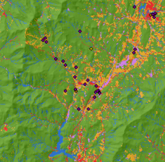 Mapa de sombreado y uso del suelo