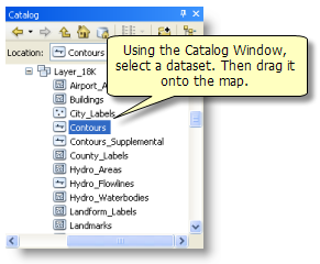 Agregar datasets desde la ventana Catálogo