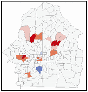 Las estadísticas espaciales pueden mostrar patrones o tendencias geográficos.