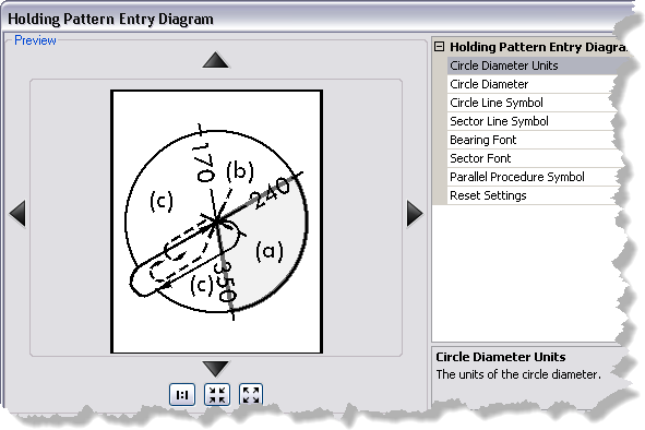 Defining holding pattern entry diagram settings—ArcMap | Documentación