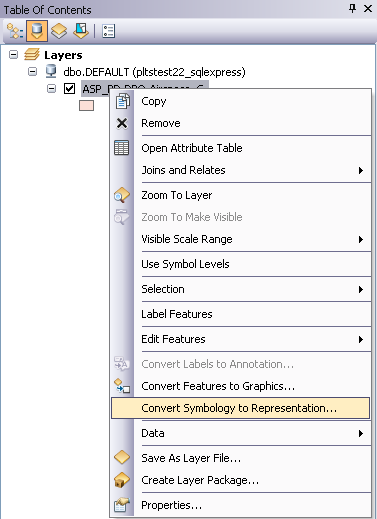 Convert Symbology to Representation command