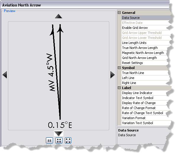 Aviation North Arrow dialog box