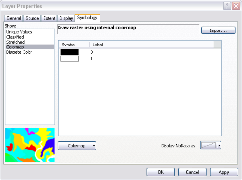 Layer Properties Color Map