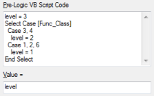 Establecer niveles jerárquicos utilizando VBScript de lógica previa