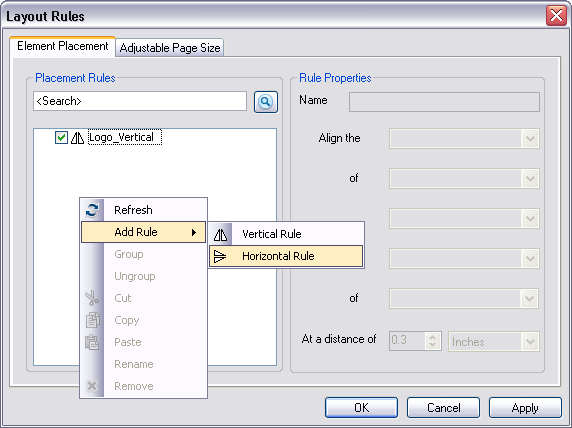 Adding horizontal rule to element