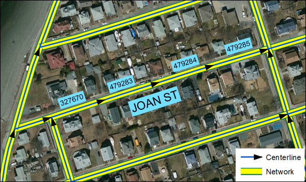 Zoom to the location for merging centerlines