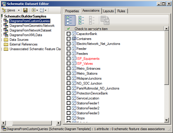 Diagram template's Associations tab - initial