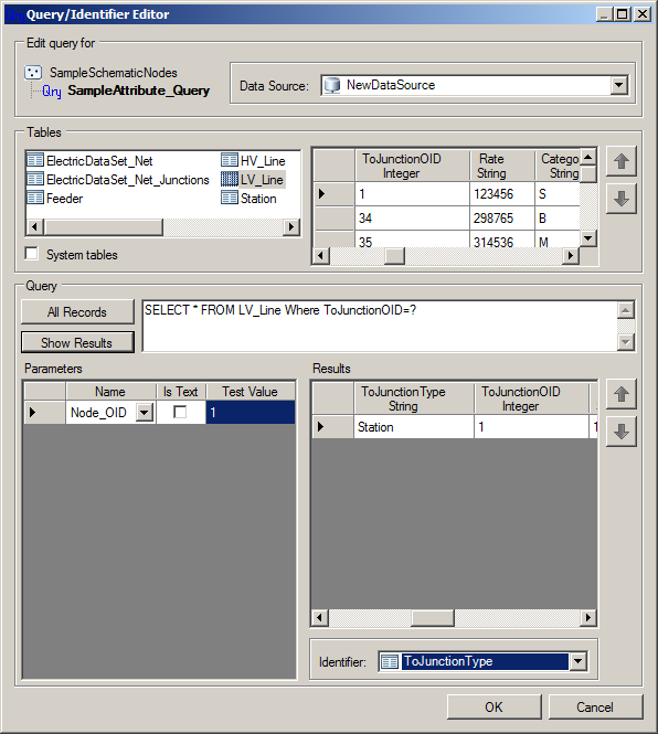 Sample Query attribute - Specifying the Identifier parameter