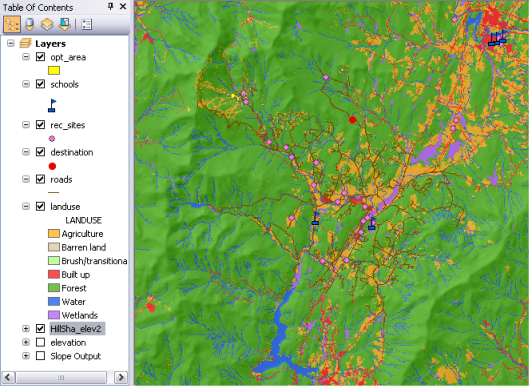 Tabla de contenido y el mapa