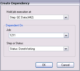 Crear dependencias de trabajos