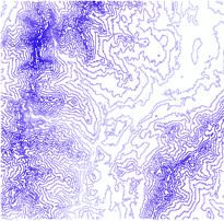 El mapa de curvas de nivel de salida El mapa de curvas de nivel de salida